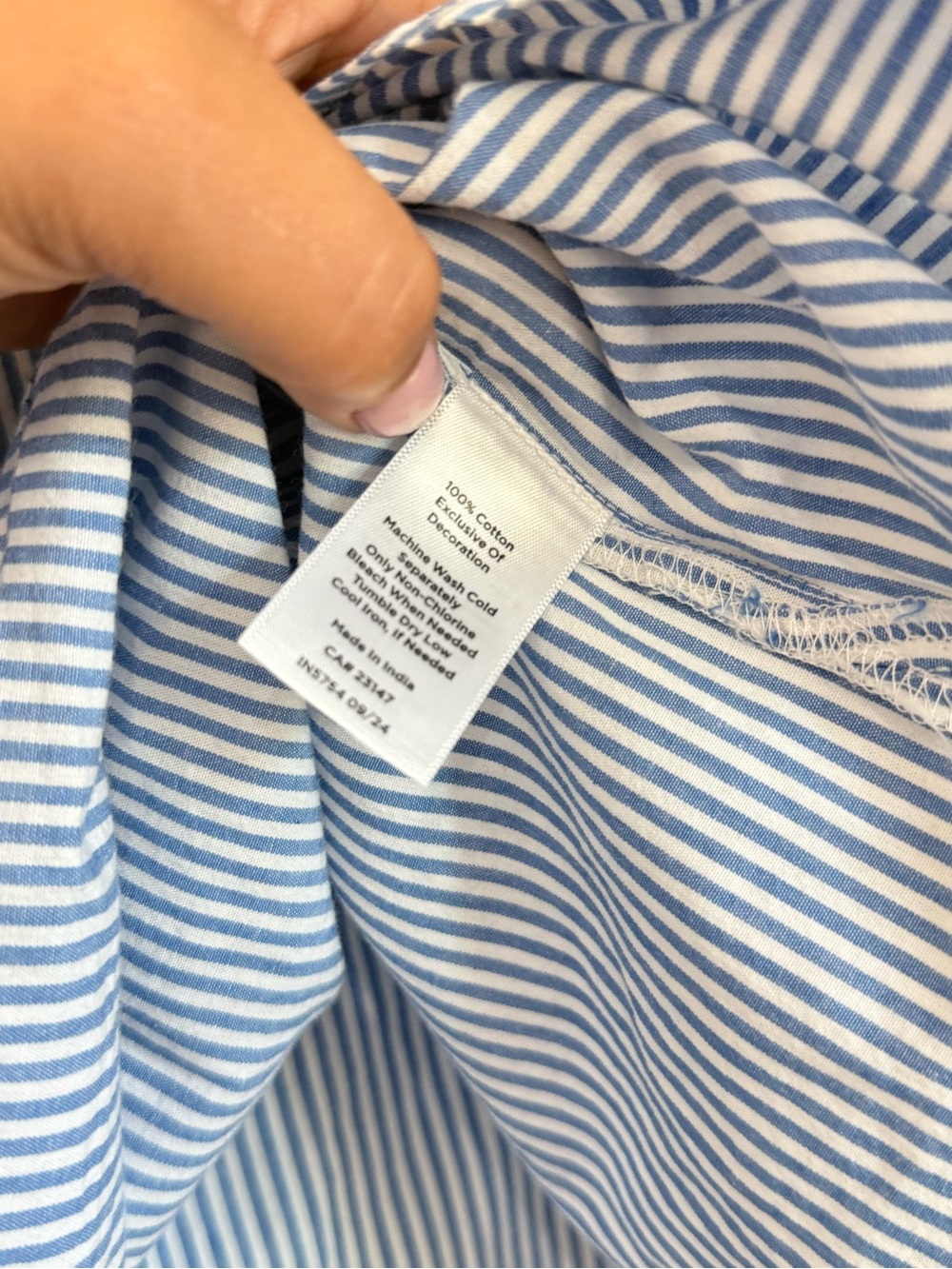Talbots Embroidered Stripe Popover 2XP NWT - Picture 4 of 7